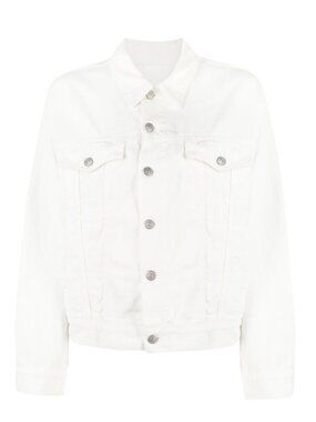 MAISON MARGIELA MM6 WOMEN Cut Out Denim Jacket White